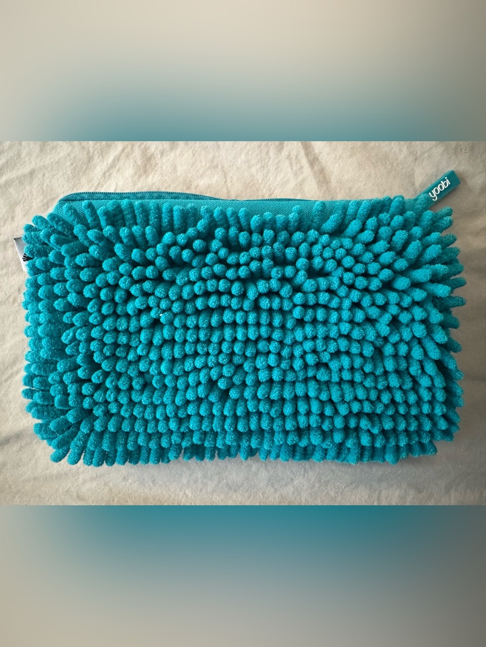Yoobi Teal Chenille makeup case